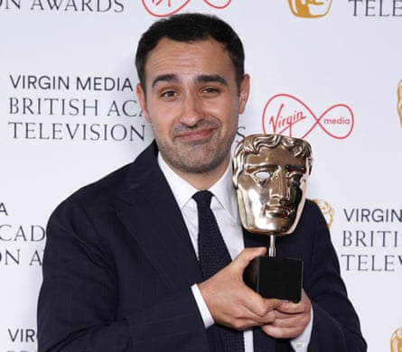 Virgin BAFTA TV Awards 2022 - LondonEMBARGOED TO 2000 SUNDAY MAY 8 Best male in a comedy Bafta TV winner Jamie Demetriou at the Virgin BAFTA TV Awards 2022, at the Royal Festival Hall in London. Picture date: Sunday May 8, 2022. PA Photo. See PA story SHOWBIZ Bafta. Photo credit should read: Ian West/PA Wire