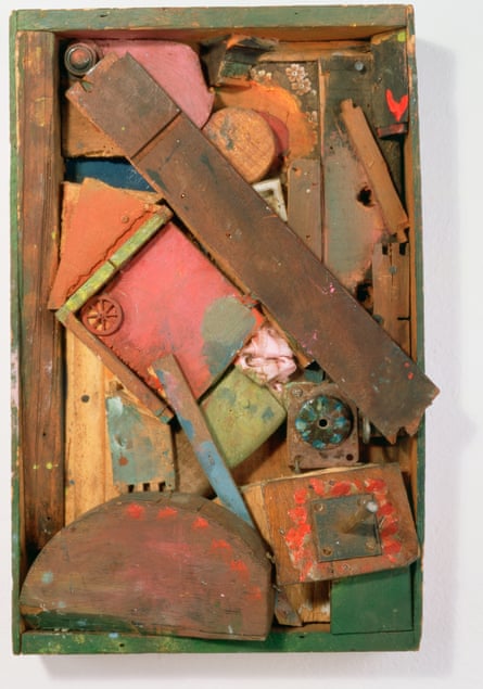 Gifted to Robert Rauschenberg … Expanded from Small Red Wheel, one of the collages that followed the break-in.