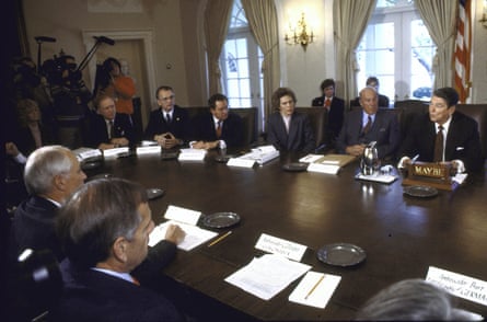 A US ambassadors meeting with Ronald Reagan about the ‘war on drugs’.