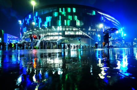 A general view from outside the Tottenham Hotspur stadium.