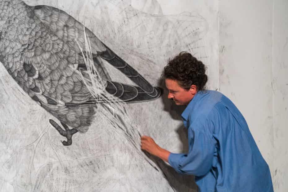 Lucienne Rickard erases the swift parrot.