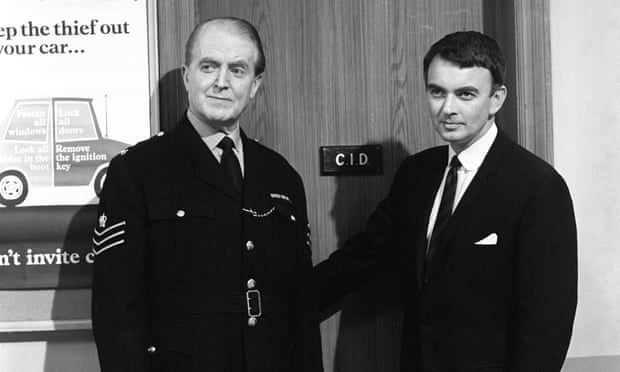 Peter Byrne, right, as Andy Crawford, with Jack Warner as George Dixon in Dixon of Dock Green, 1968.
