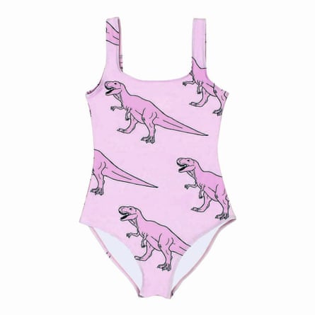 Pink dinosaur swimsuit