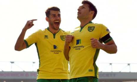 Norwich City’s Wesley Hoolahan celebrates scoring their second goal