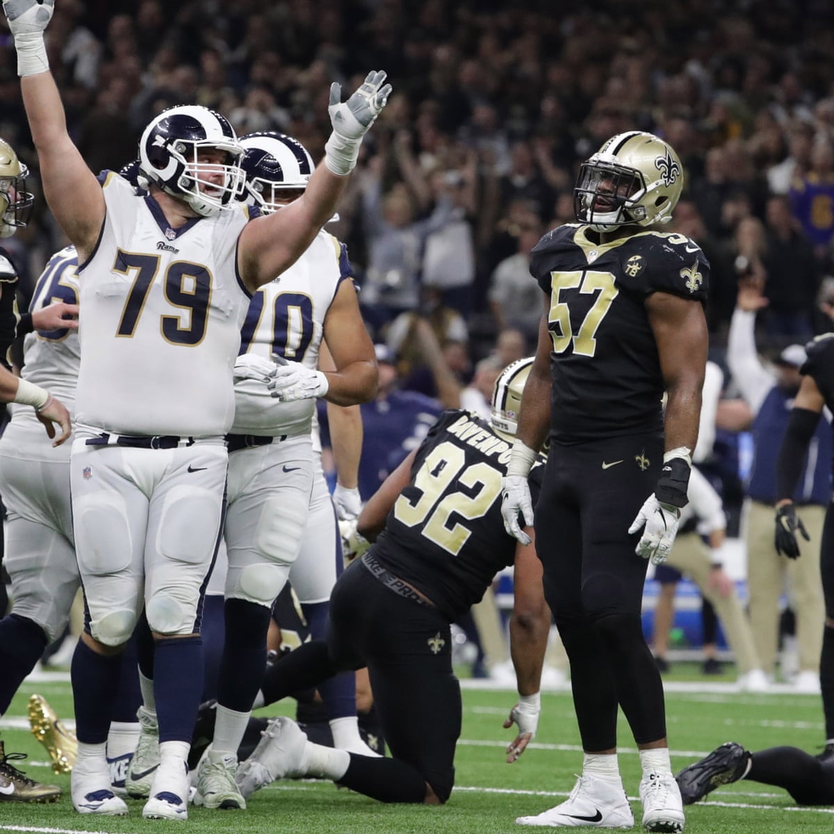 Rams Beat Saints In Overtime To Make Super Bowl After Missed Call Nfl The Guardian Rams Beat Saints In Overtime To Make Super Bowl After Missed Call Nfl The Guardian
