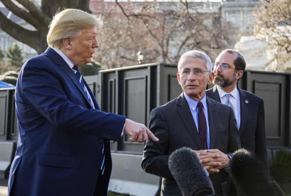 ‘Anthony Fauci, the longtime leader of the National Institute of Allergy and Infectious Diseases, has been telling the president repeatedly that developing the vaccine will take at least a year and a half.’