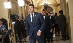 Paul Ryan exiting the House chamber on 18 May.