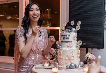 Gene technology entrepreneur Cathy Tie at her 30th birthday party at Carnegie Hall, New York, April 2026