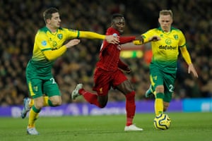 Liverpool’s Naby Keita surges forward.