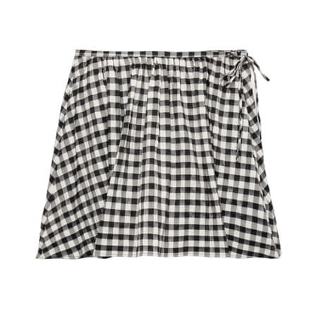 M&S Cotton Blend Gingham Mini Circle Skirt
