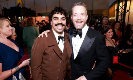 Tony Armstrong and Hamish Blake at the 63rd Logie Awards in Sydney on Sunday night.