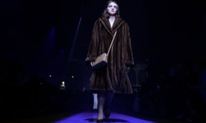 A model wears a fur coat at the latest Gucci show during Milan fashion week spring/summer 2018.
