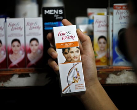 A brand of skin-lightening product available in India.