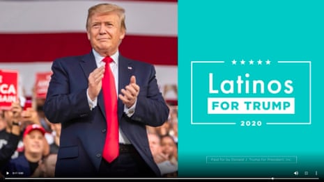 The Trump reelection campaign has launched 66 ads seeking support from Latinos since Monday.