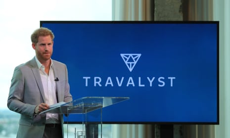 Prince Harry speaking at the launch of the Travalyst partnership, in Amsterdam.