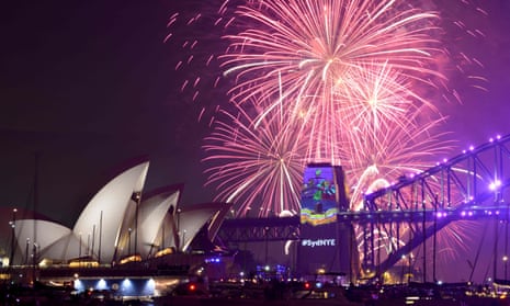 Fireworks erupt over Sydney’s Harbour Bridge and Opera House