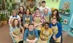 The contestants from the Great British Bake Off Series 14: Nicky, Tasha, Abbi, Cristy, Josh, Amos, Rowan, Matty, Keith, Saku, Dana and Dan.