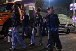 Washington, DC Attendees leave Kamala Harris’ election night watch party at Howard University