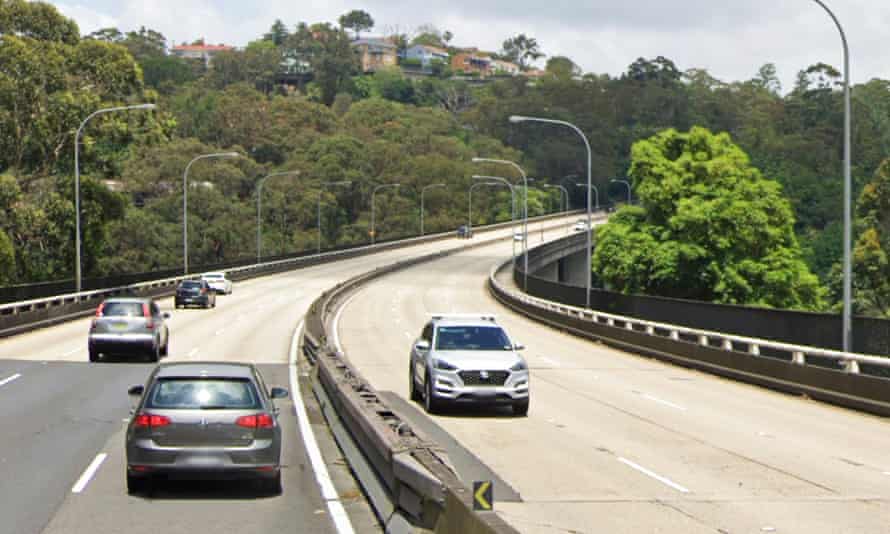 Roseville bridge, which crosses Middle Harbour, before the floods