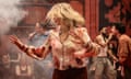 Nina Hoss dancing on stage in The Cherry Orchard at the Donmar
