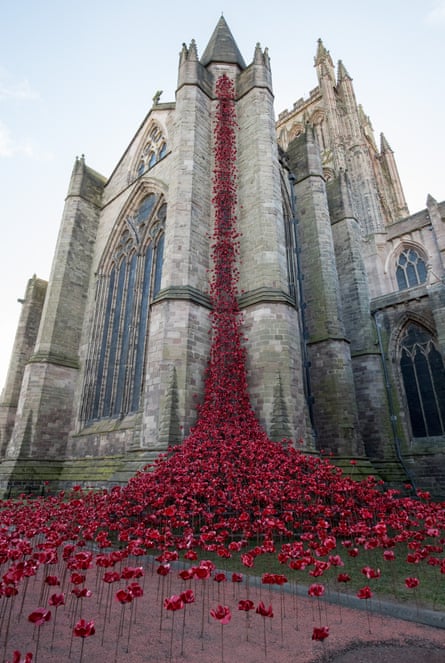 The Weeping Window sculpture at Hereford Cathedral in March