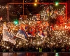 Sırbistan seçimleri öncesinde Belgrad'da öğrencilerin öncülüğünde büyük miting yürüyüşleri yapıldı