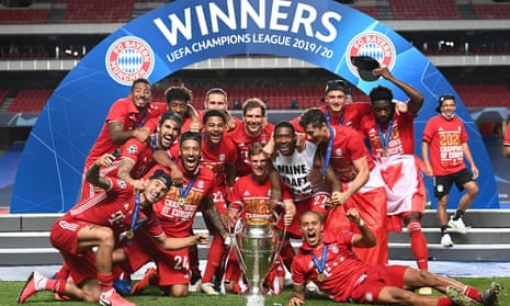 Bayern Munich celebrate after prevailing from the first Champions League ‘mini-tournament’ in Lisbon. ‘Single knockout matches favour uncertainty and emotions,’ says Uefa.