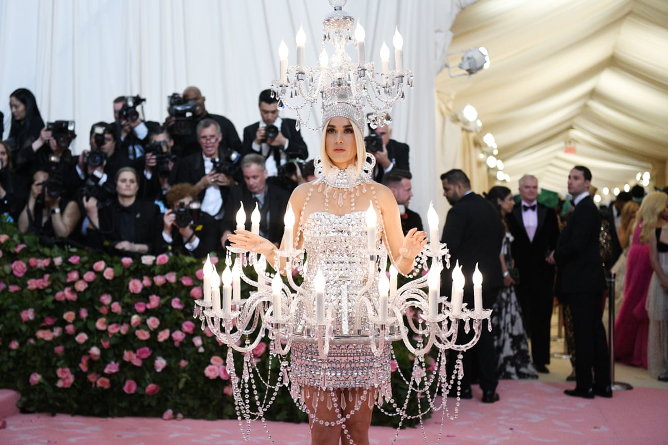 Chandelier chic: Katy Perry lights up the 2019 Met Gala.