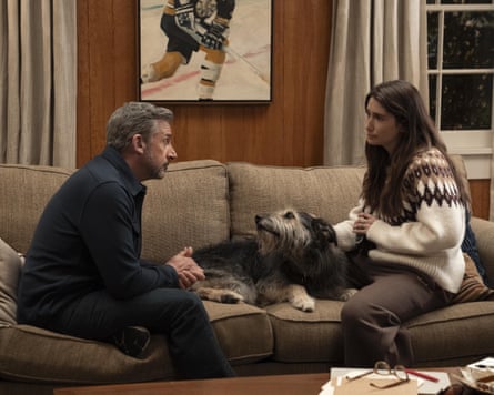 Carell with Charly Clive as Katie in Rooster.