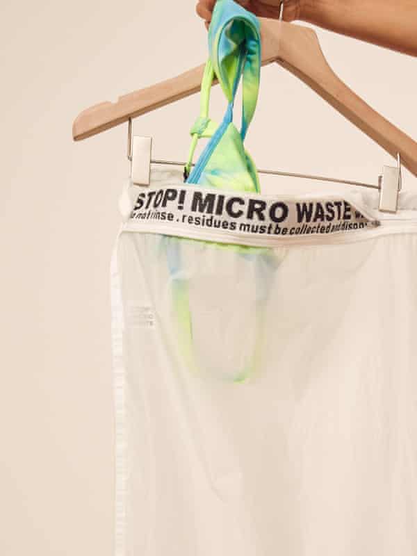 Araks Yeramyan from swimwear brand Araks recommends washing swimmers in a Guppyfriend bag.