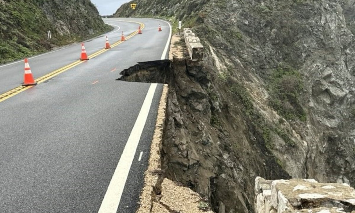 California's Highway 1 remains closed after road collapsed in storm | California | The Guardian