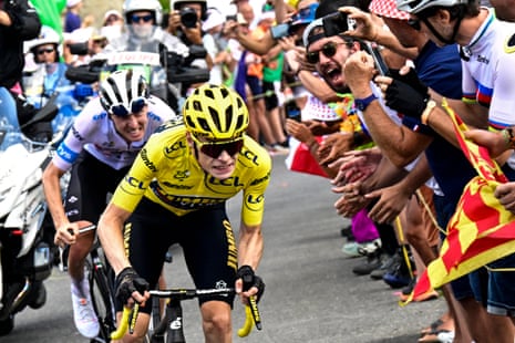Jonas Vingegaard is still in the top spot at this year’s Tour de France but Tadej Pogacar is fighting to close the gap with the Danish rider.