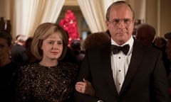 Amy Adams as Lynne Cheney and Christian Bale as Dick Cheney in Vice.