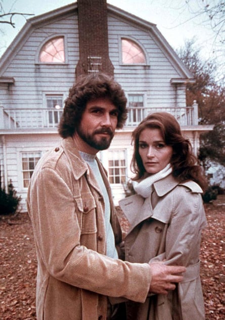 Margot Kidder with James Brolin in the 1979 film The Amityville Horror.