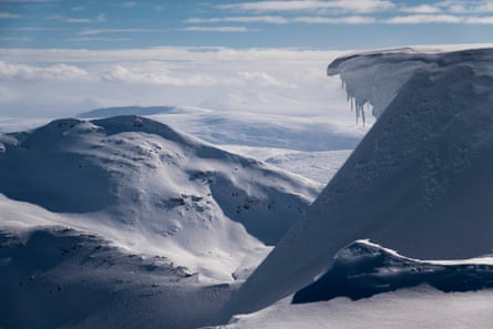 Icicles hang from a cornice