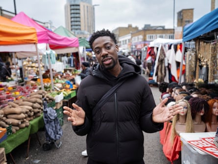 Kobi Coker at Ridley Road market in London.