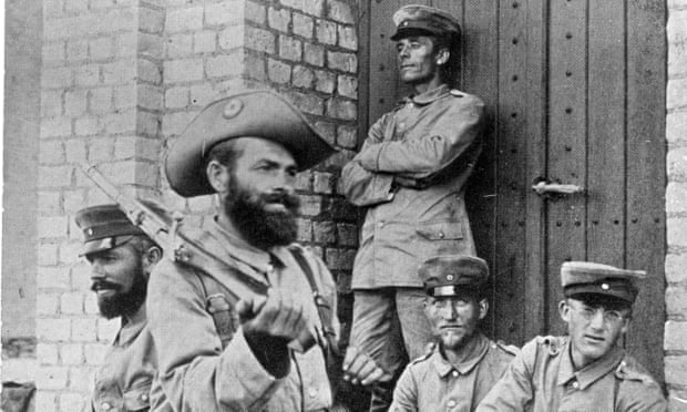Troops in German south-west Africa (now Namibia) at the time of the Herero revolt of 1904.