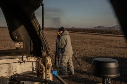 Sasha prepares a drone before a training exercise outside the frontline city of Kurakhove.