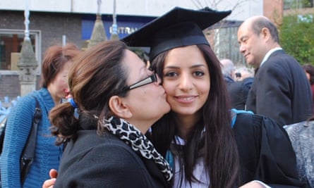 Sakineh Afrasiabi kissing her daughter Nazanin.