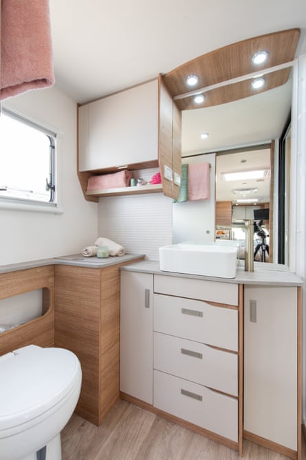 Electric incinerator toilets are one of many features inside the latest RVs