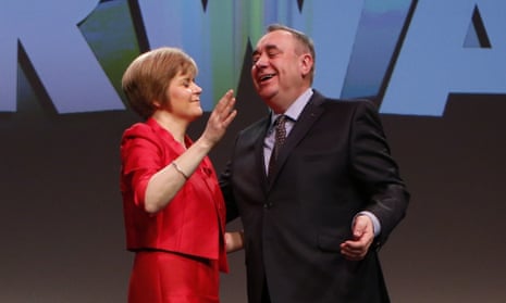 Happier times: Alex Salmond and Nicola Sturgeon pictured together in 2014