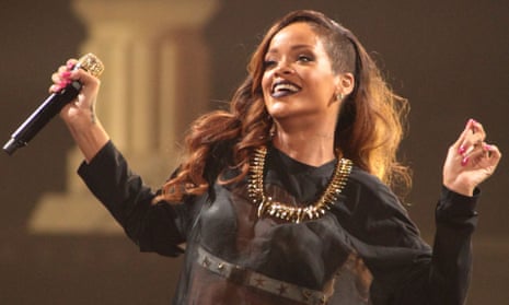 Rihanna performs in concert