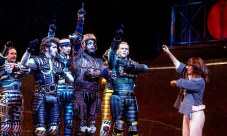 ‘Oh gosh, there were falls’ … Arlene Phillips works with members of the original cast.