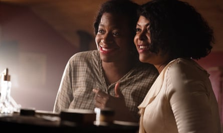 Fantasia Barrino and Taraji P Henson in The Color Purple.