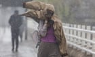 Strong winds and lightning strikes batter much of UK