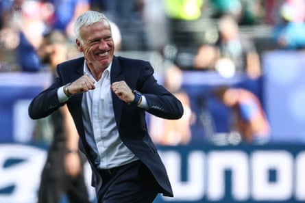 Didier Deschamps celebrates.