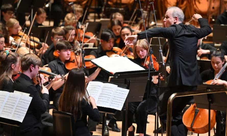 Like a man possessed … Prieto conducts the NYOGB.