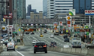 People commute from New Jersey to New York, US, through the Holland Tunnel.