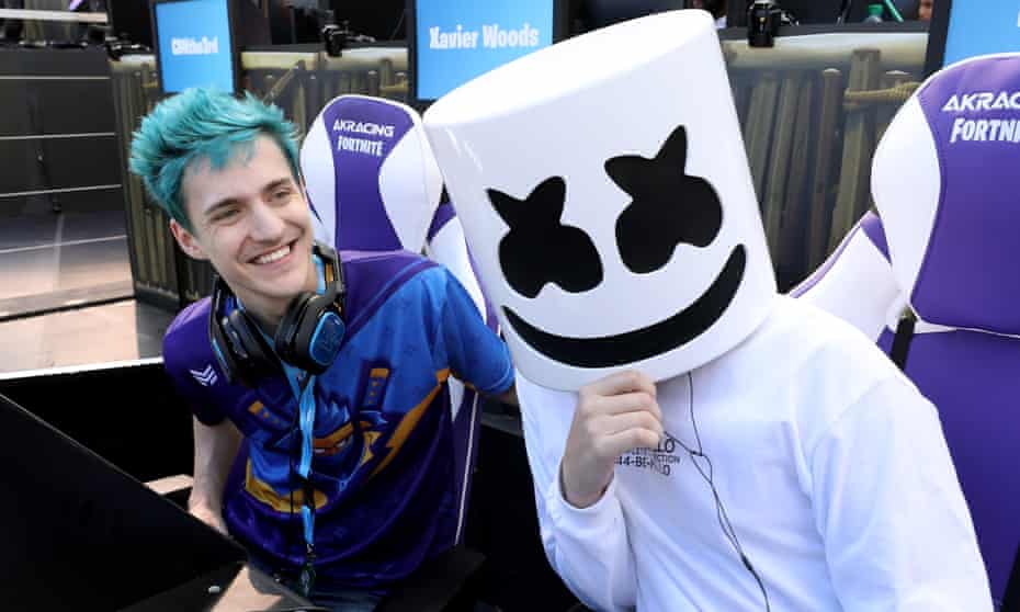 Fortnite superstar Ninja and DJ Marshmello make a formidable team at the Epic Games Fortnite E3 Tournament.