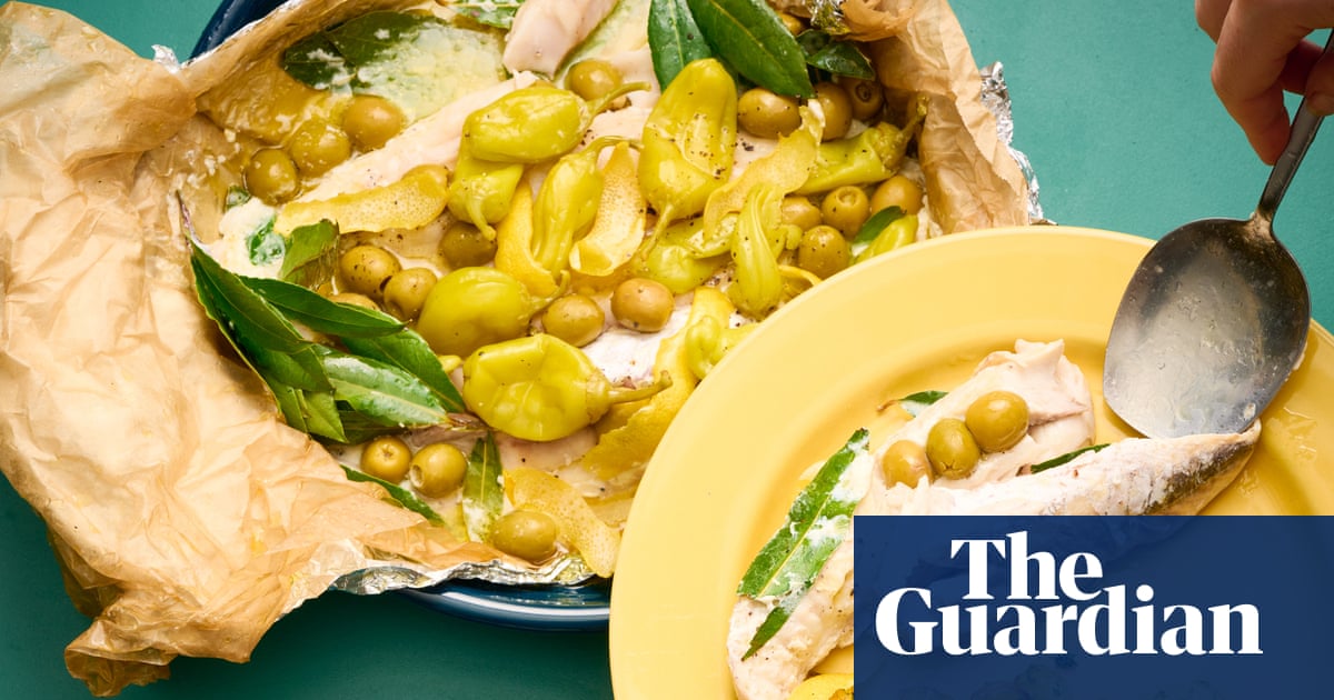 Alice Zaslavsky’s flathead baked in paper with roasted potatoes and ...